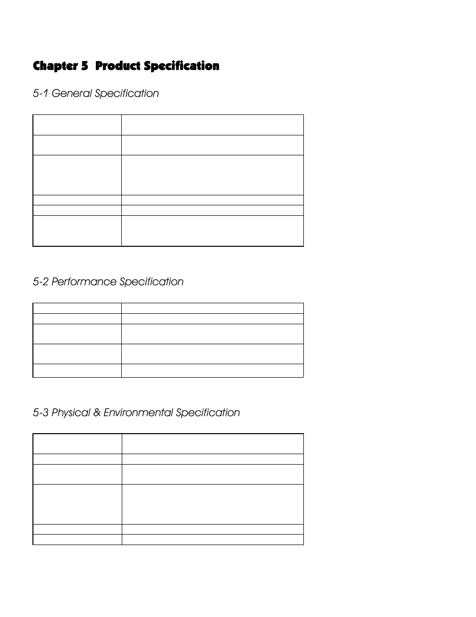 Chapter 5 product specification | Milan Technology MIL-S800 User Manual | Page 11 / 12