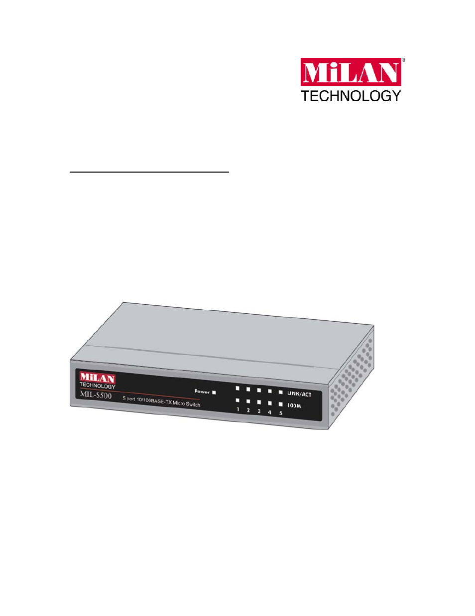 Milan Technology MIL-S500 User Manual | 12 pages