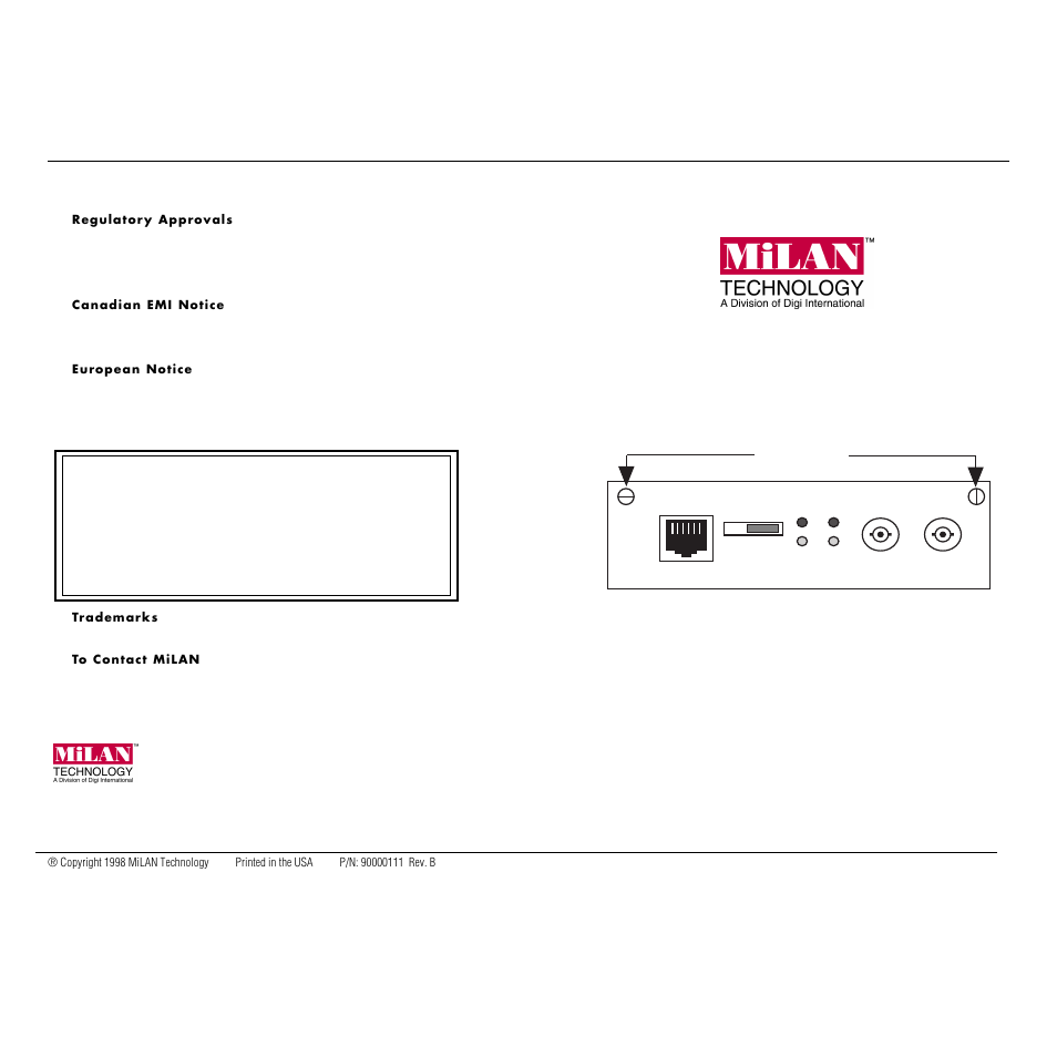 Milan Technology MIL-140TRM User Manual | 4 pages