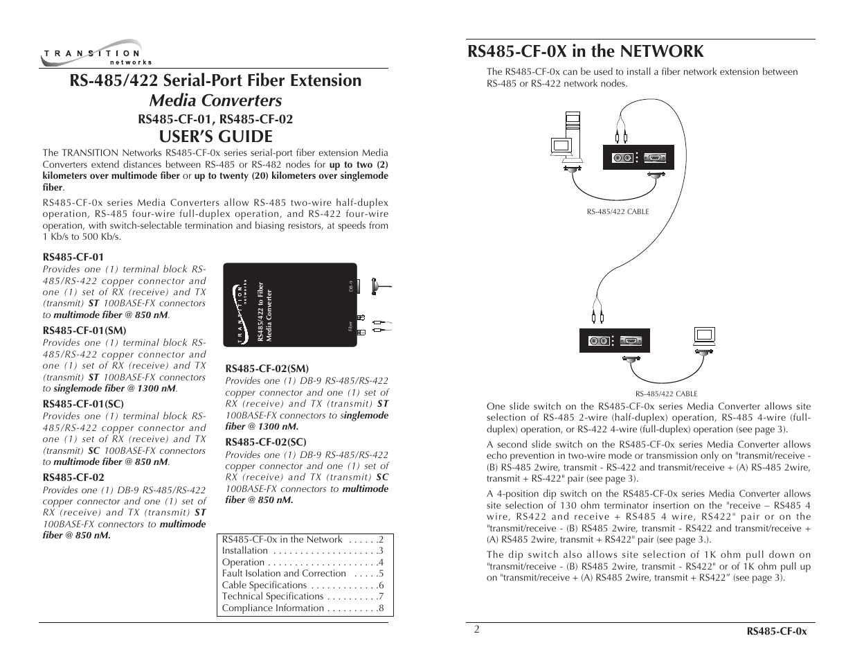 Milan Technology RS485-CF-0x User Manual | 4 pages