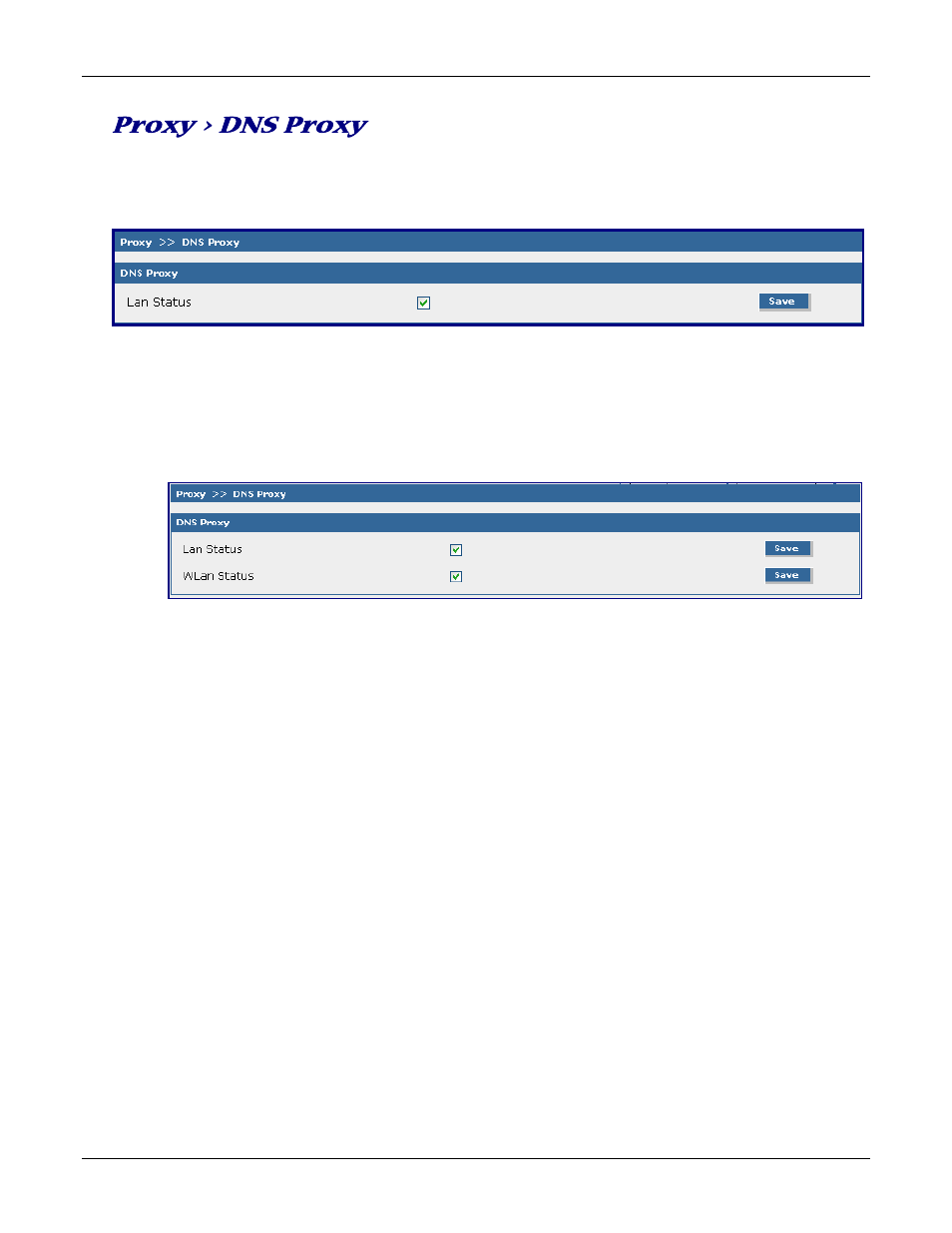 Proxy > dns proxy | Multitech ROUTEFINDER RF830-AP User Manual | Page 69 / 94