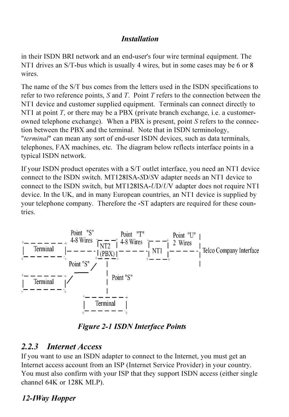 3 internet access | Multitech IWAY MT128ISA-SV User Manual | Page 12 / 117