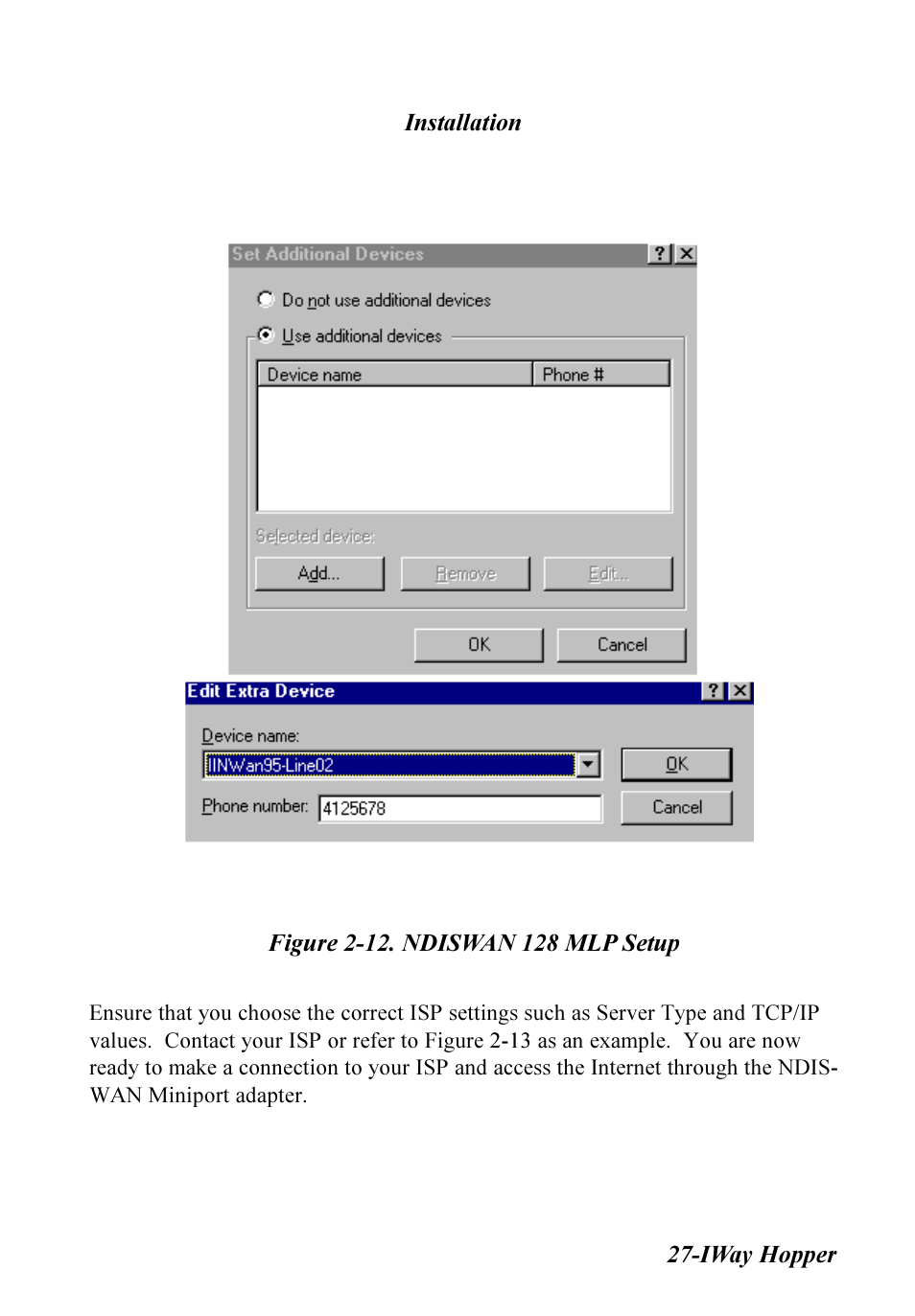 Multitech IWAY MT128ISA-SV User Manual | Page 27 / 117