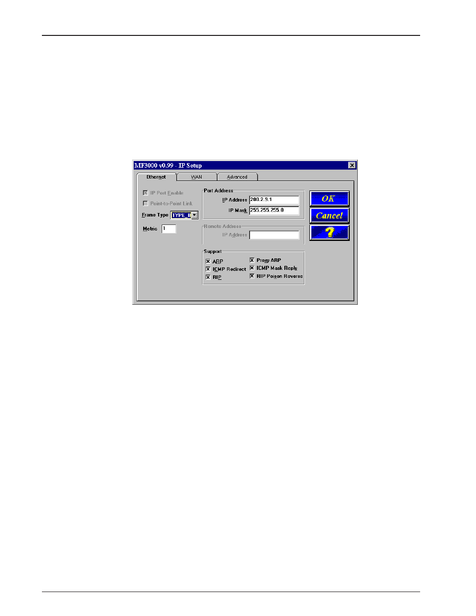 Ip setup | Multitech MULTIFRAD 3100 User Manual | Page 30 / 98
