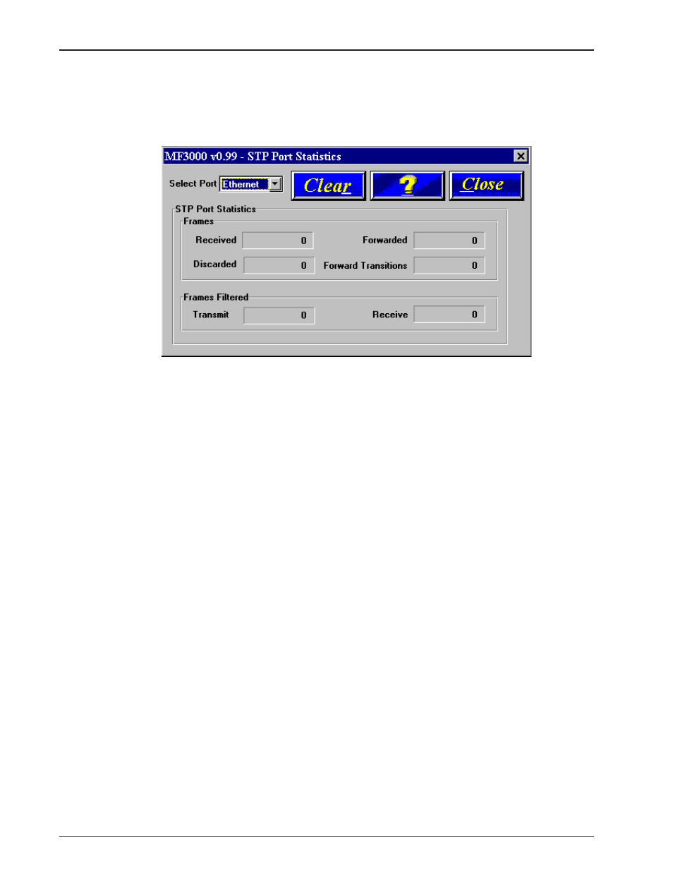 Stp (spanning tree) port statistics | Multitech MULTIFRAD 3100 User Manual | Page 38 / 98