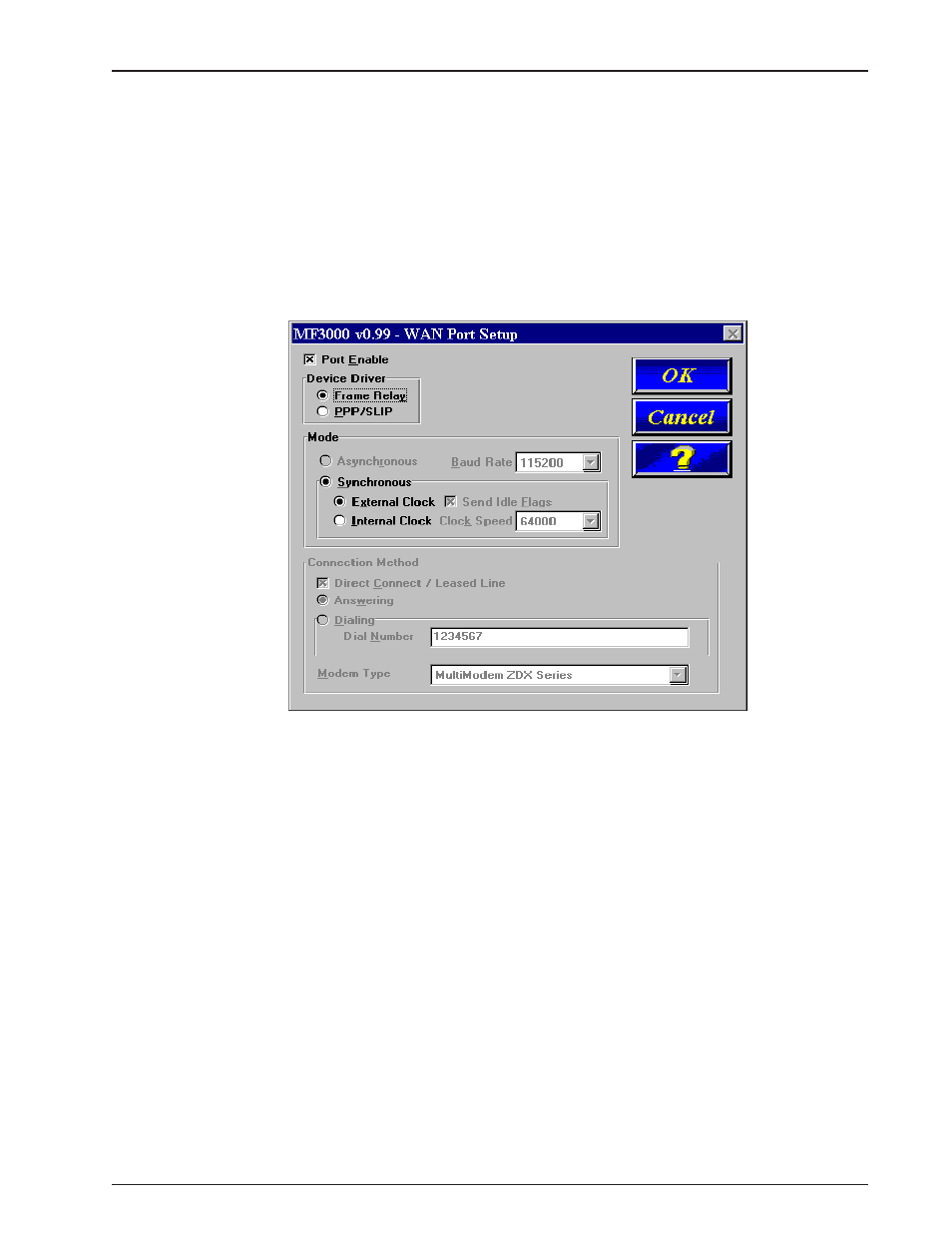 Wan port setup | Multitech MULTIFRAD 3100 User Manual | Page 45 / 98