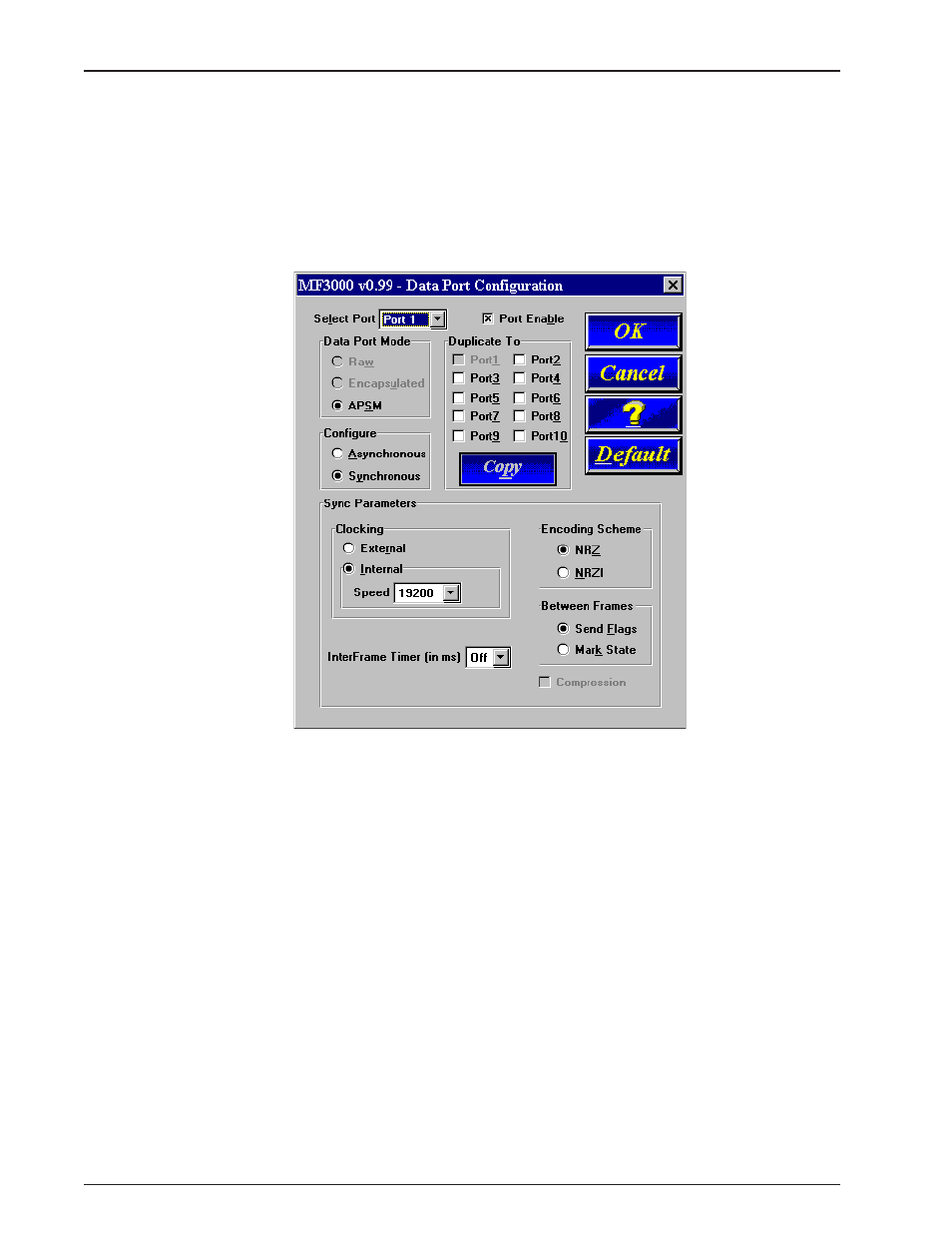 Data port configuration | Multitech MULTIFRAD 3100 User Manual | Page 52 / 98