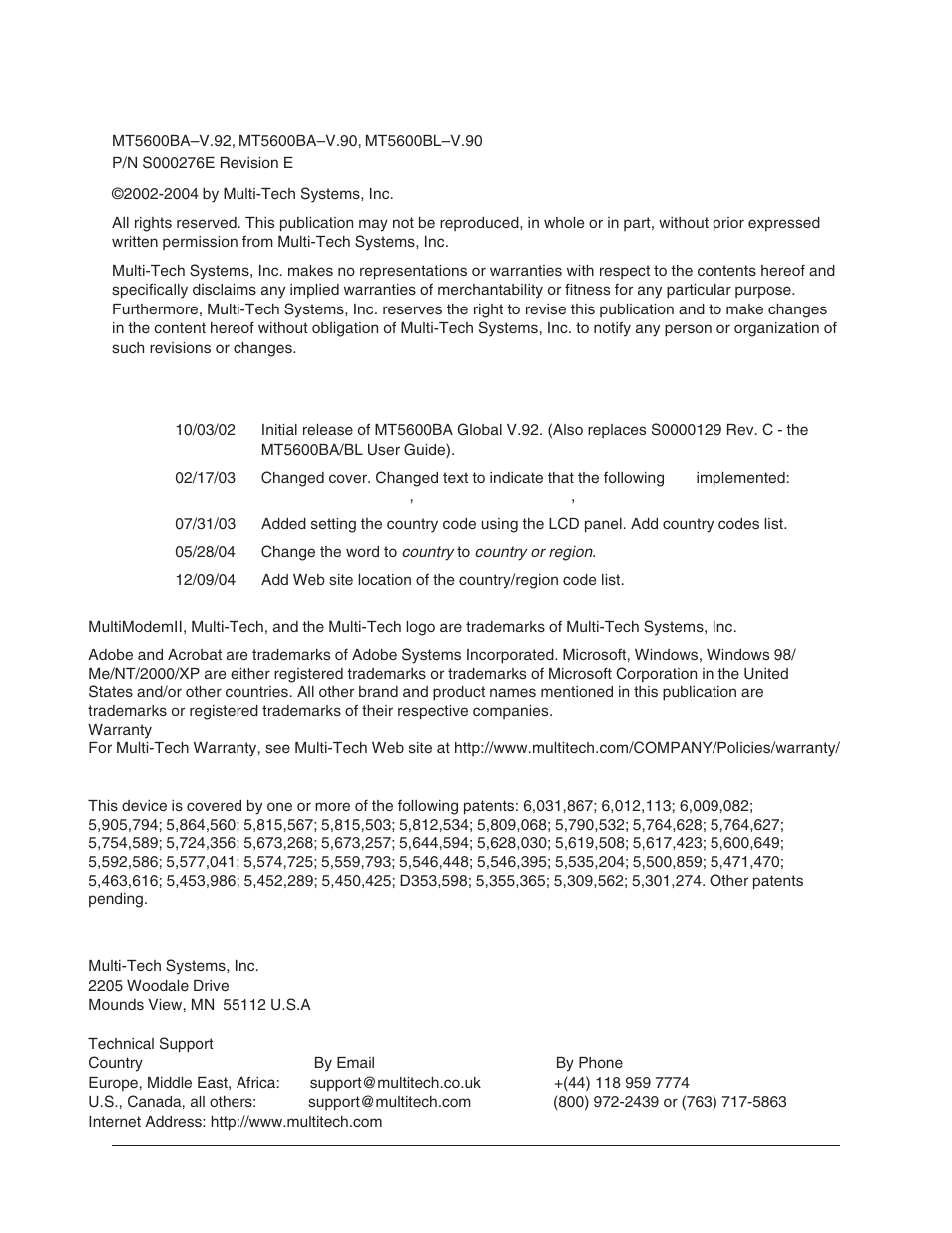 Multitech MT5600BA User Manual | Page 2 / 62