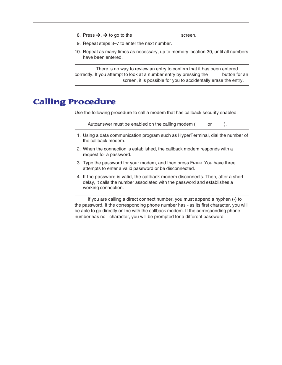 Calling procedure | Multitech MT5600BA User Manual | Page 38 / 62