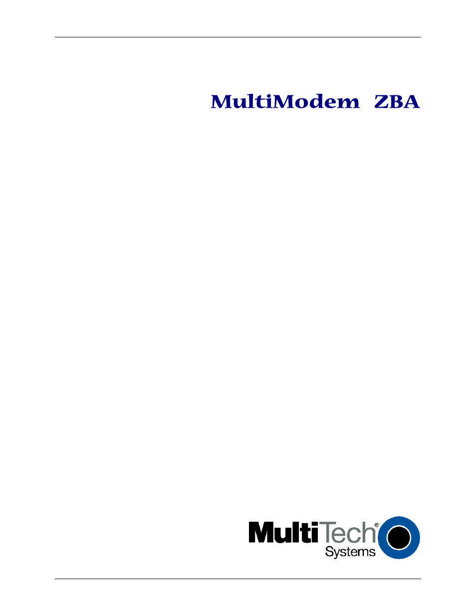Multitech MT5634ZBA-SERIES User Manual | 41 pages
