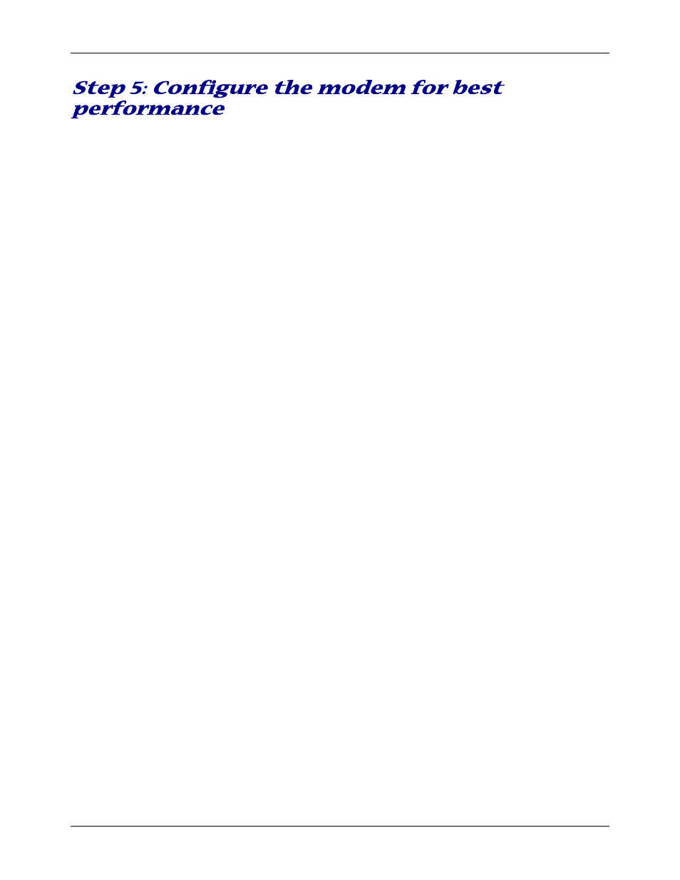 Step 5: configure the modem for best performance, Modem serial speed guidelines | Multitech MT5634ZBA-SERIES User Manual | Page 13 / 41