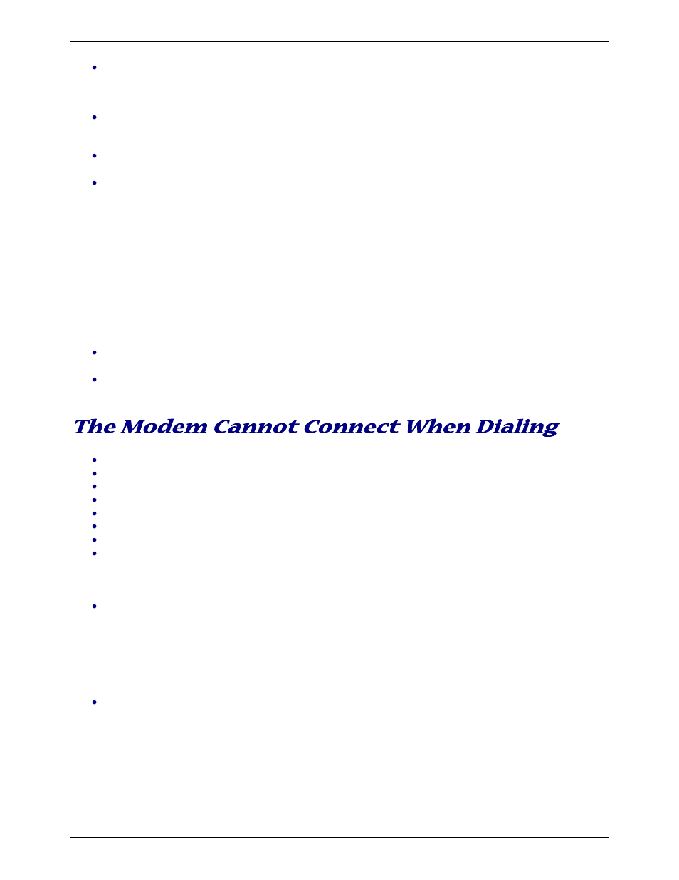 The modem cannot connect when dialing | Multitech MT5634ZBA-SERIES User Manual | Page 25 / 41