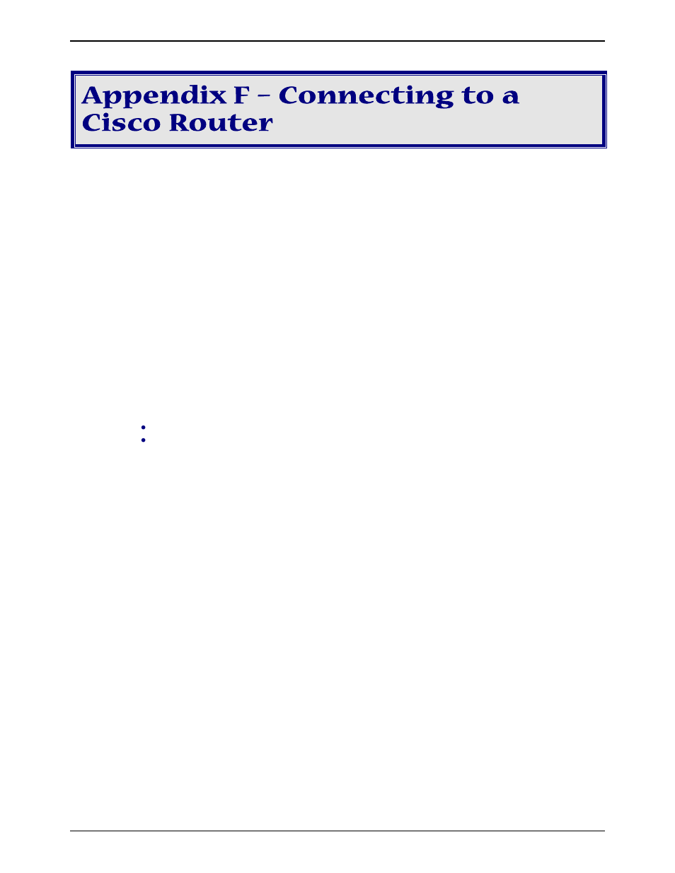 Appendix f – connecting to a cisco router, Connecting to a cisco router console port | Multitech MT5634ZBA-SERIES User Manual | Page 37 / 41