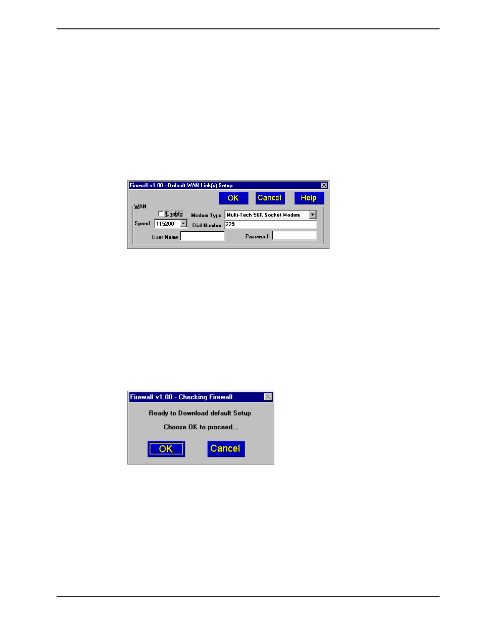 Default wan link configuration | Multitech PROXYSERVER MTPSR1-120 User Manual | Page 21 / 60