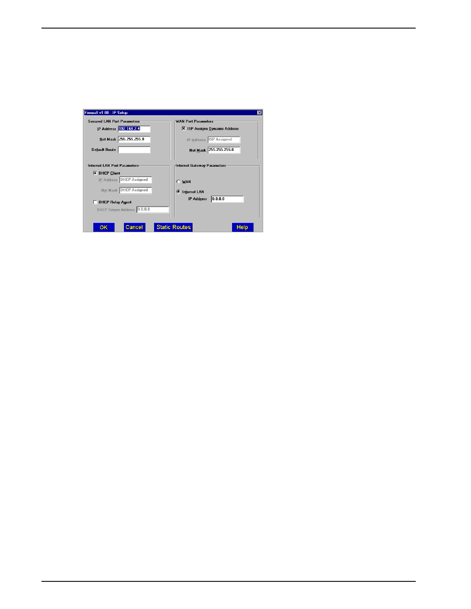 Changing ip parameters, Ip parameters | Multitech PROXYSERVER MTPSR1-120 User Manual | Page 32 / 60