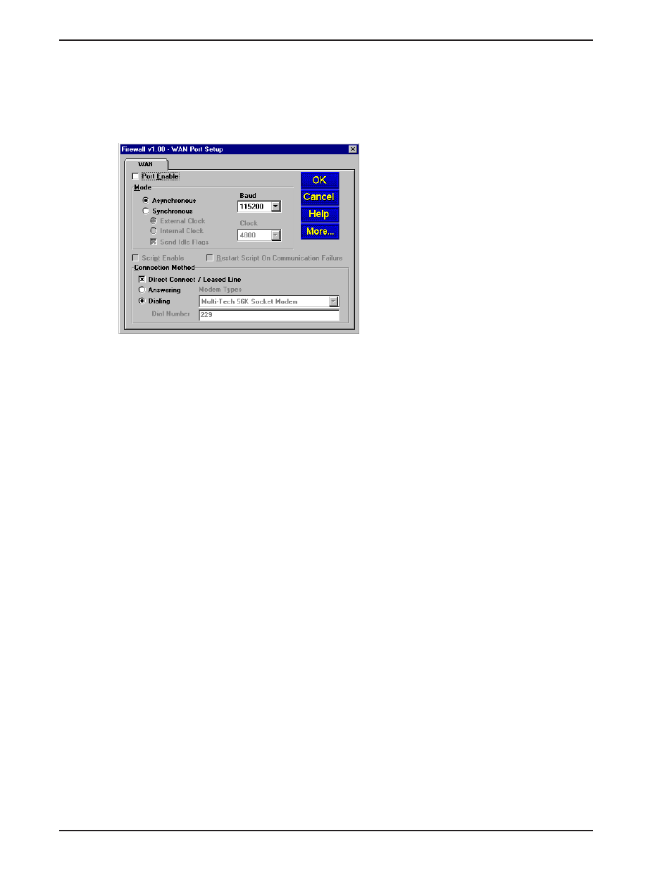 Changing wan port parameters, Wan port parameters | Multitech PROXYSERVER MTPSR1-120 User Manual | Page 34 / 60