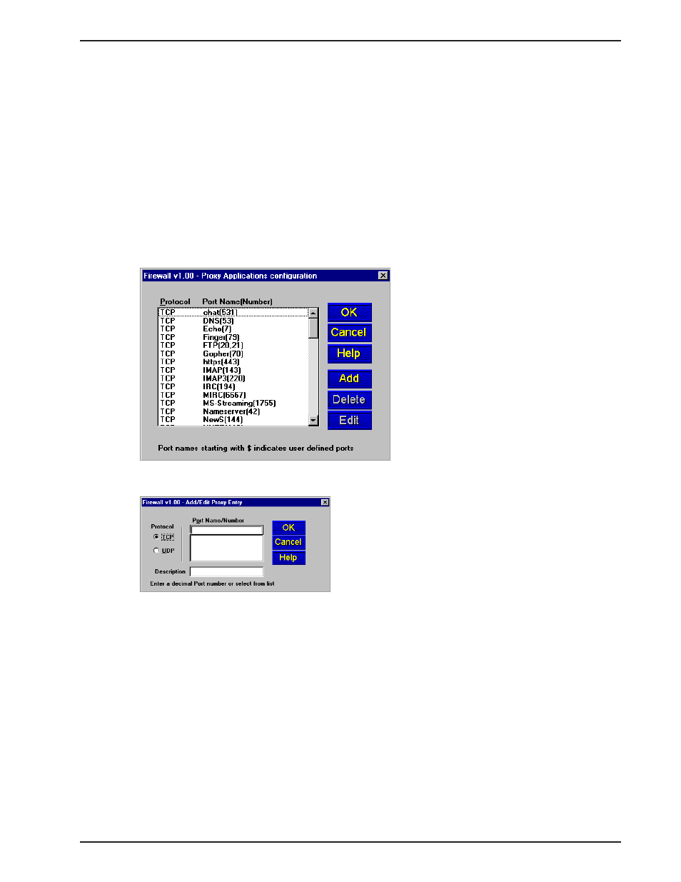 Adding proxy applications, Proxy applications | Multitech PROXYSERVER MTPSR1-120 User Manual | Page 35 / 60