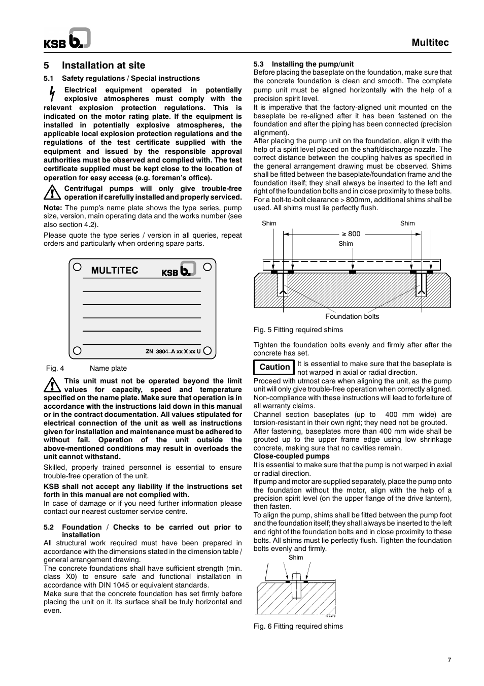 Multitec, 5installation at site | Multitech 1777.8/7-10 G3 User Manual | Page 7 / 32