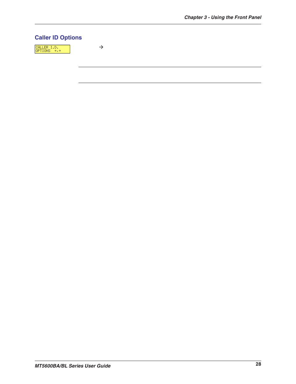 Caller id options | Multitech MULTIMODEMII MT5600BAV.90 User Manual | Page 28 / 66