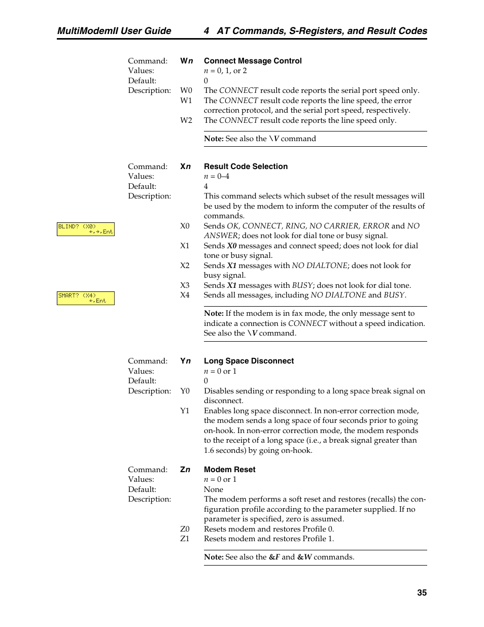 4 at commands, s-registers, and result codes, Multimodemii user guide | Multitech MULTI MODEM II MT5600BA User Manual | Page 41 / 113