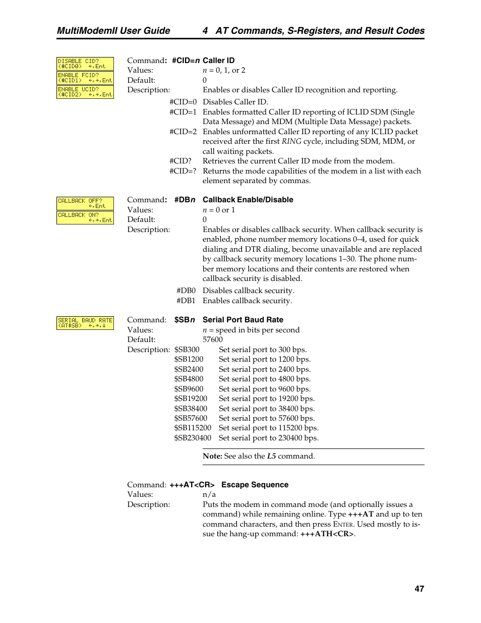 4 at commands, s-registers, and result codes, Multimodemii user guide | Multitech MULTI MODEM II MT5600BA User Manual | Page 53 / 113