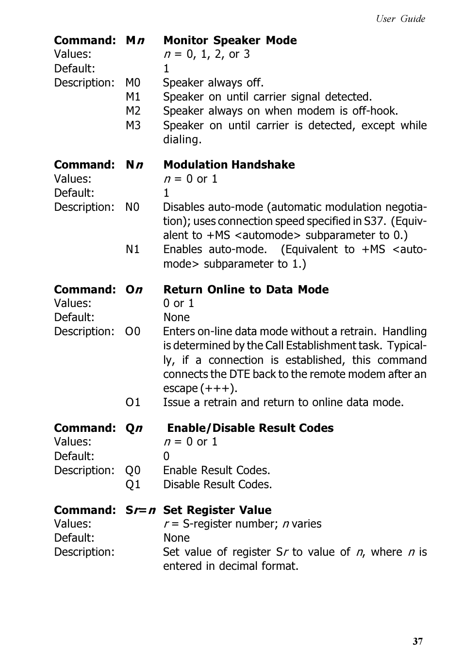 Multitech V.90/K56FLEX MT5600ZDXV User Manual | Page 37 / 98