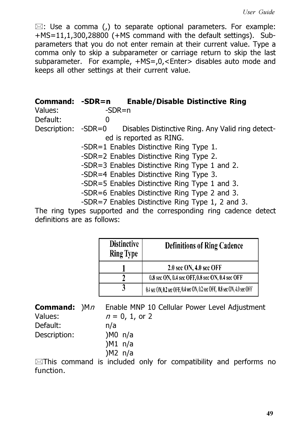 Multitech V.90/K56FLEX MT5600ZDXV User Manual | Page 49 / 98