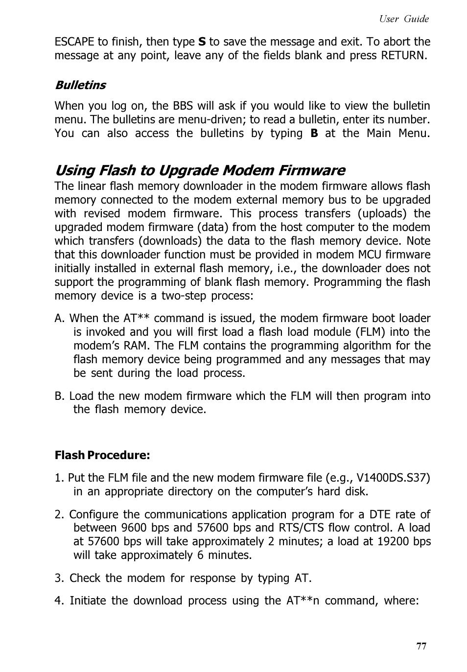 Using flash to upgrade modem firmware | Multitech V.90/K56FLEX MT5600ZDXV User Manual | Page 77 / 98
