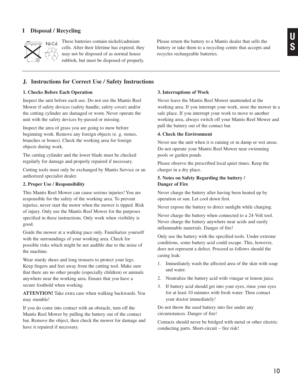 Mantis Reel Mower User Manual | Page 11 / 14