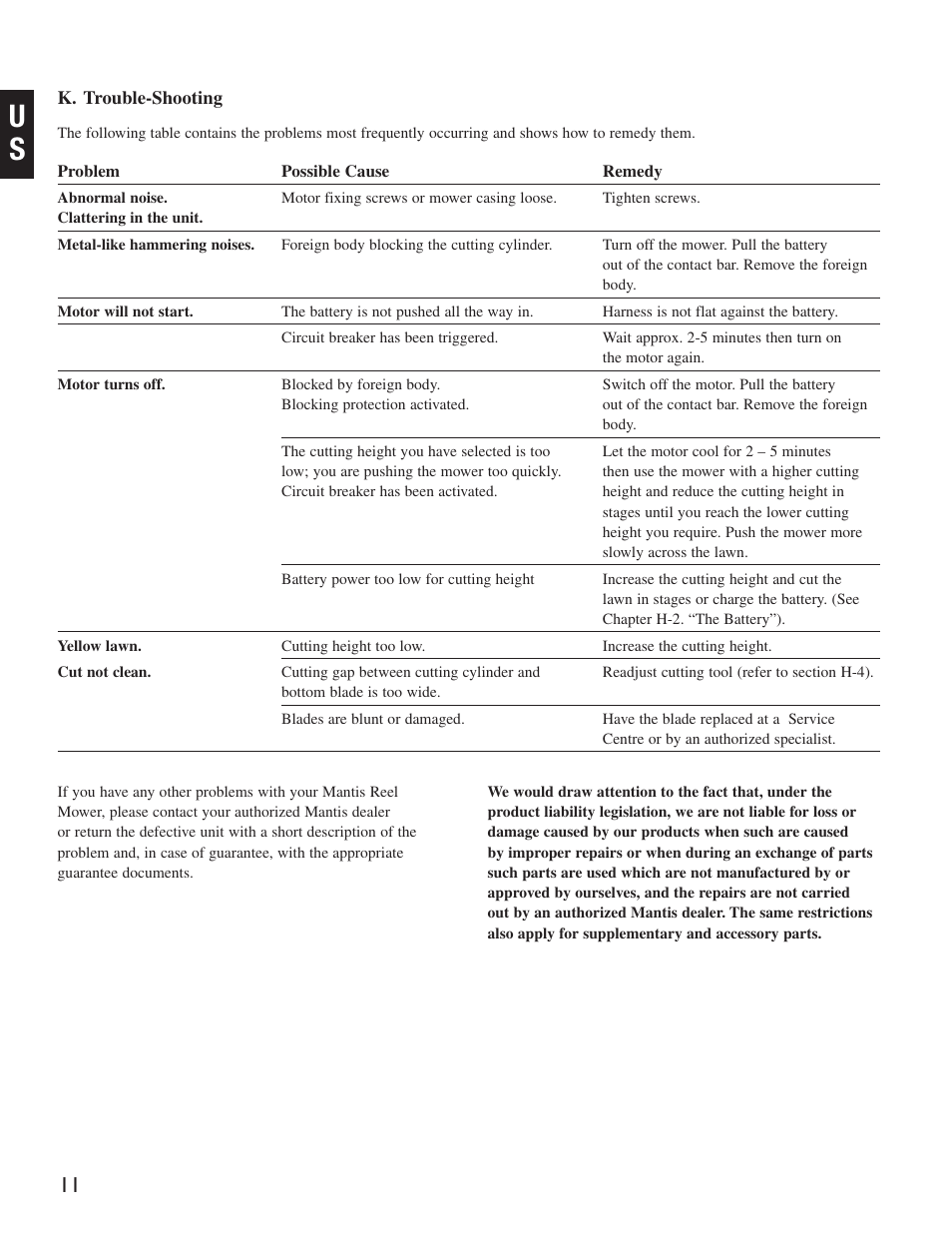 Mantis Reel Mower User Manual | Page 12 / 14