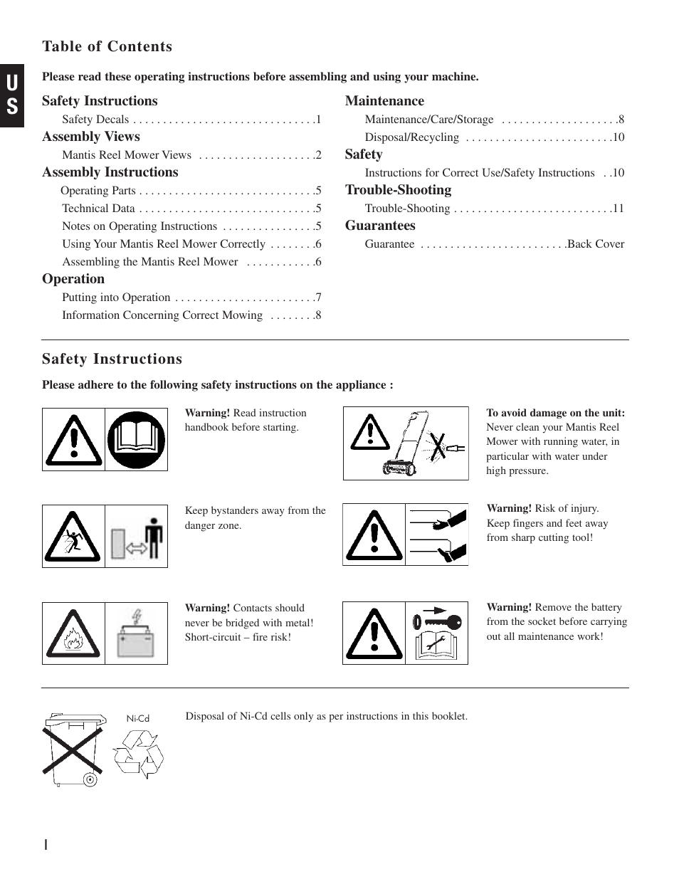 Mantis Reel Mower User Manual | Page 2 / 14