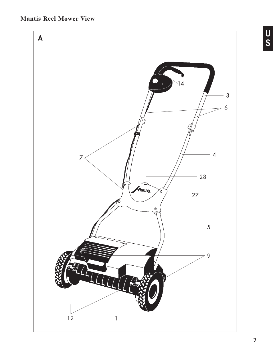 Mantis Reel Mower User Manual | Page 3 / 14