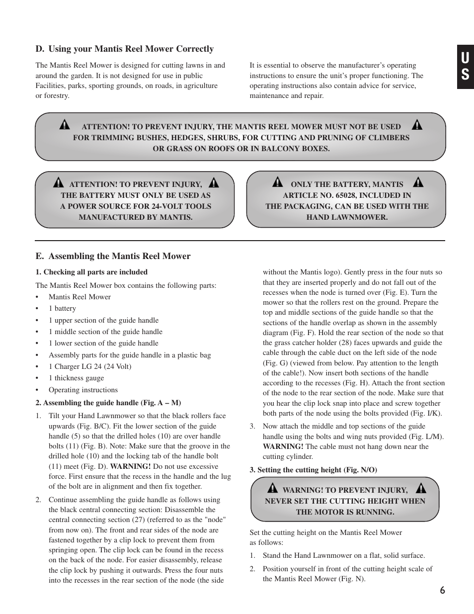 Mantis Reel Mower User Manual | Page 7 / 14