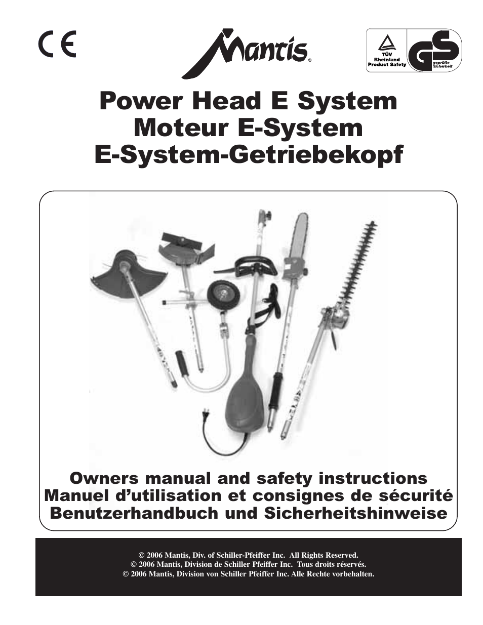 Mantis Power Head E System User Manual | 9 pages