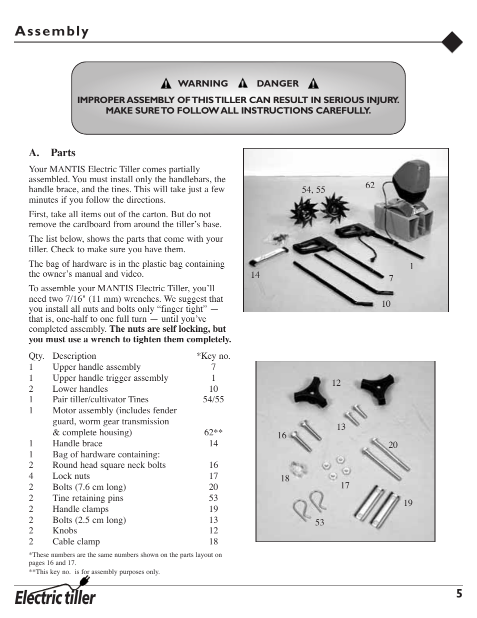 Electric tiller | Mantis 7252 User Manual | Page 7 / 24