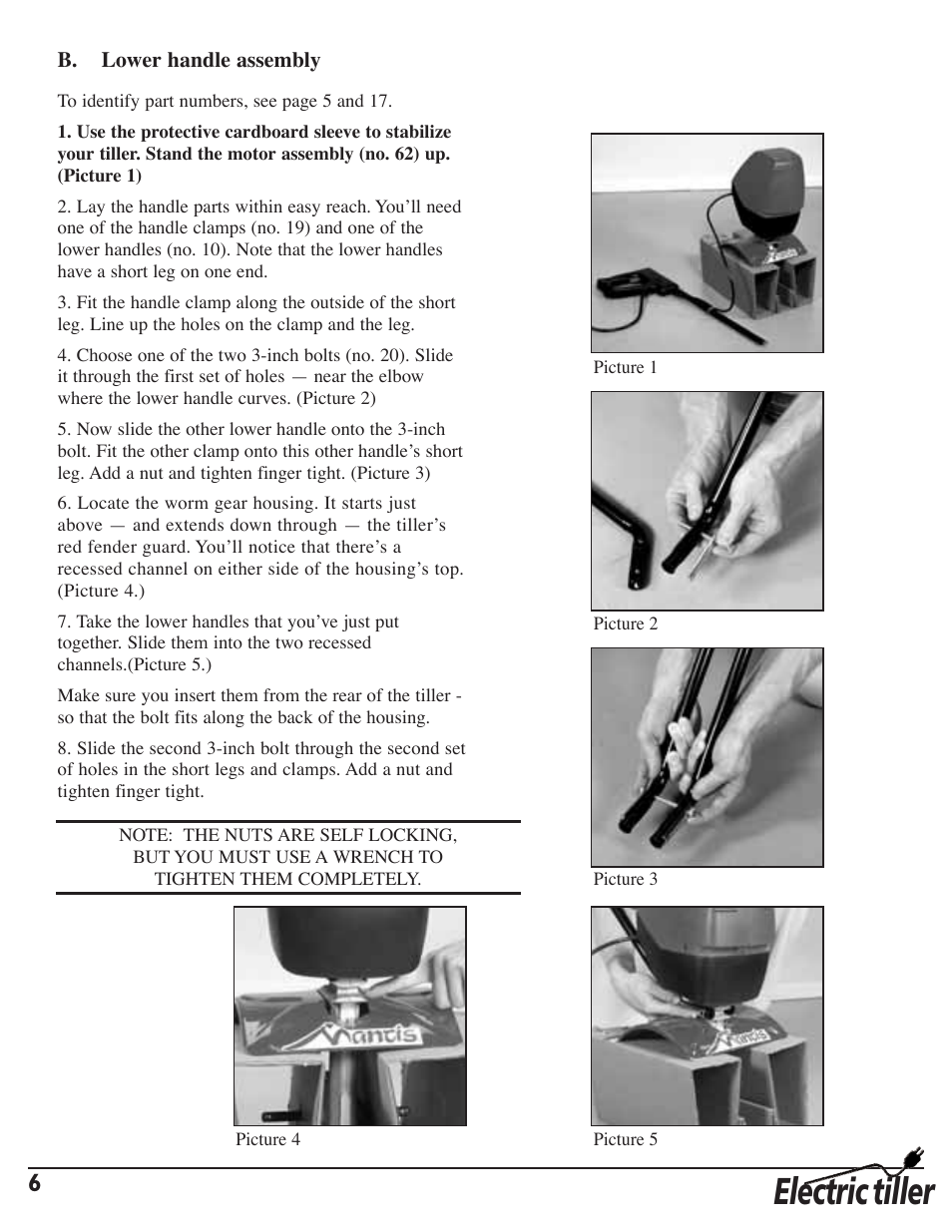 Electric tiller | Mantis 7252 User Manual | Page 8 / 24