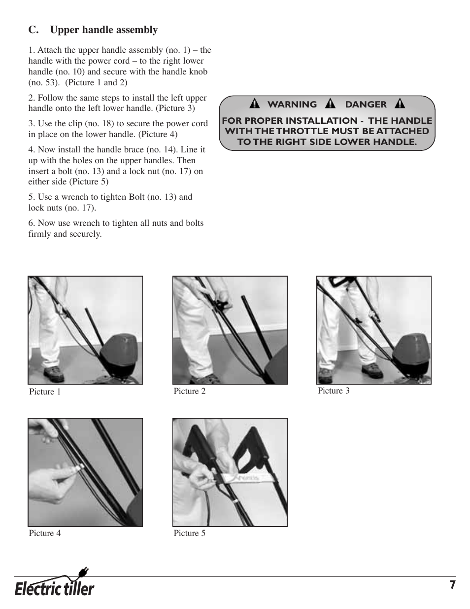 Electric tiller | Mantis 7252 User Manual | Page 9 / 24