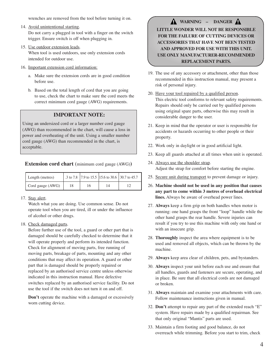 Mantis Hedge Trimmer E System User Manual | Page 5 / 13