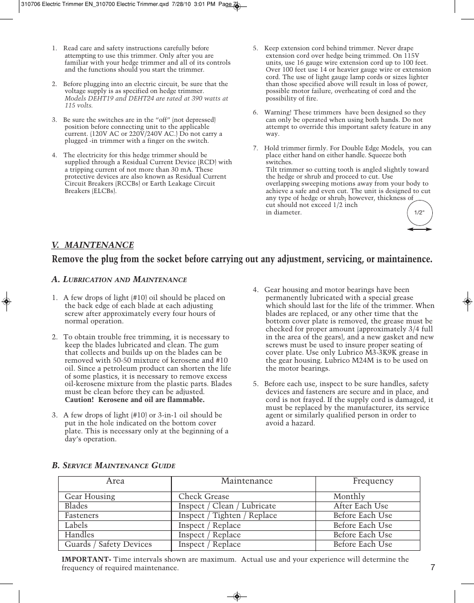 Mantis DOUBLE EDGED DEHT19 User Manual | Page 7 / 12