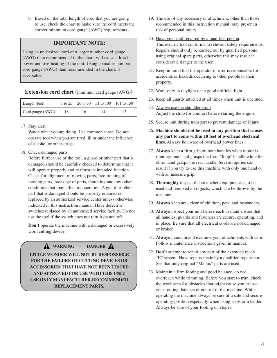 Mantis "E" System User Manual | Page 5 / 14