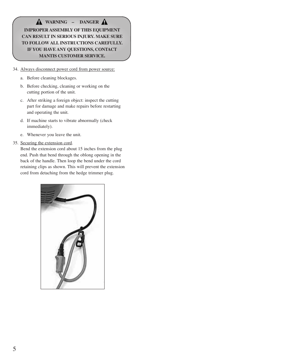 Mantis "E" System User Manual | Page 6 / 14