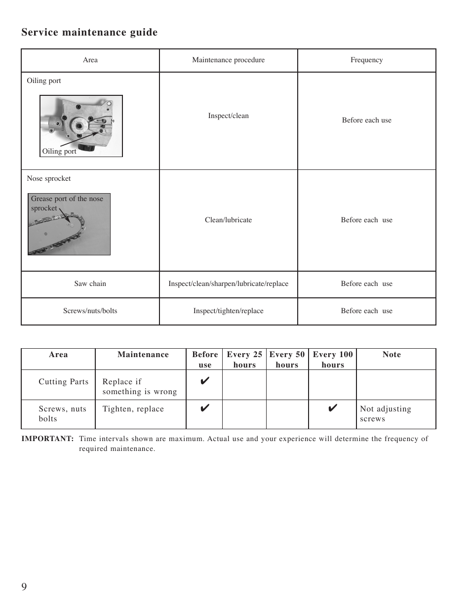 Service maintenance guide | Mantis Pruner E System User Manual | Page 10 / 18