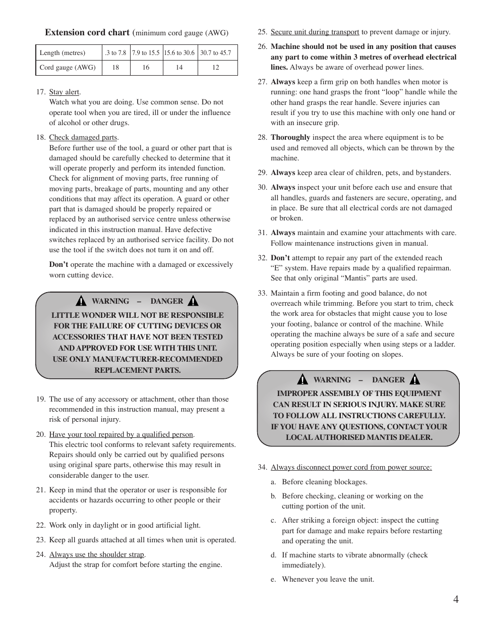 Mantis Pruner E System User Manual | Page 5 / 18