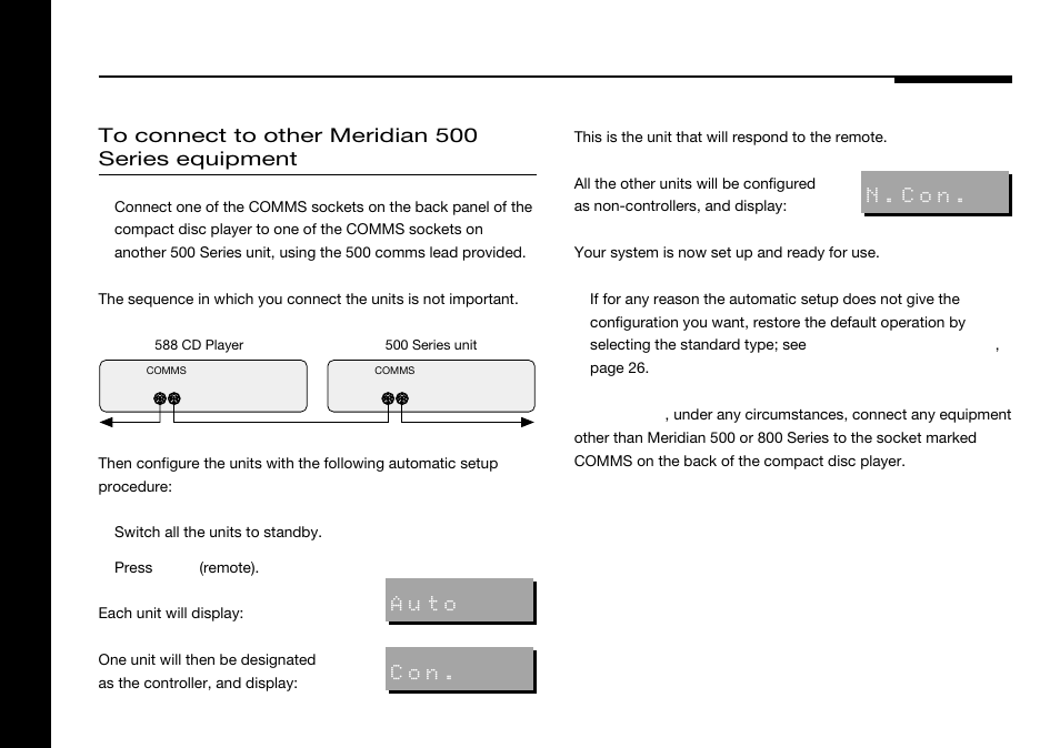 Connecting to | Meridian America 588 User Manual | Page 27 / 41