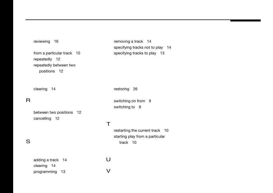 Selections, Tracks | Meridian America 588 User Manual | Page 41 / 41