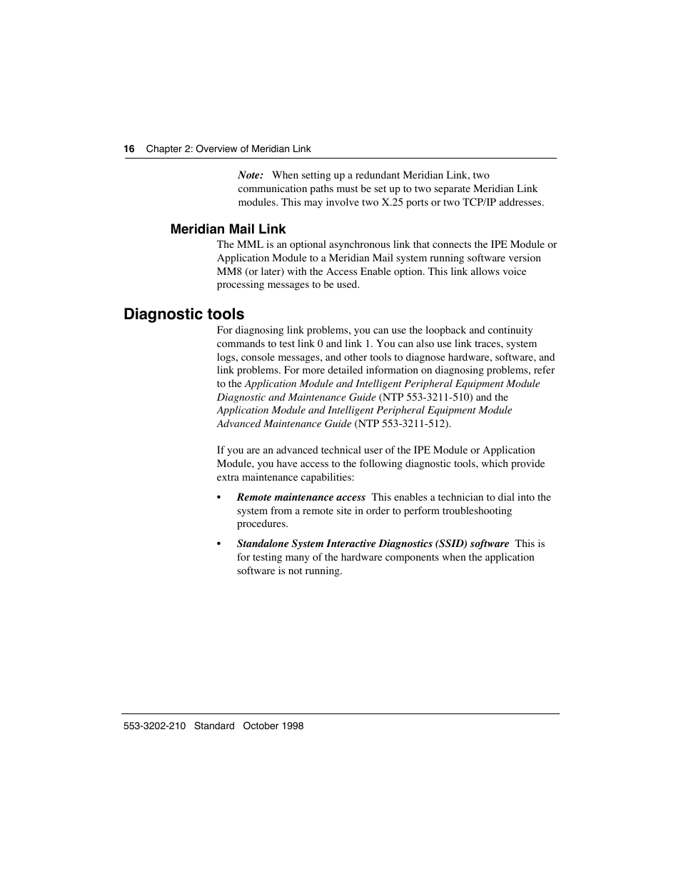 Diagnostic tools | Meridian America Link/Customer Controlled Routing User Manual | Page 34 / 595