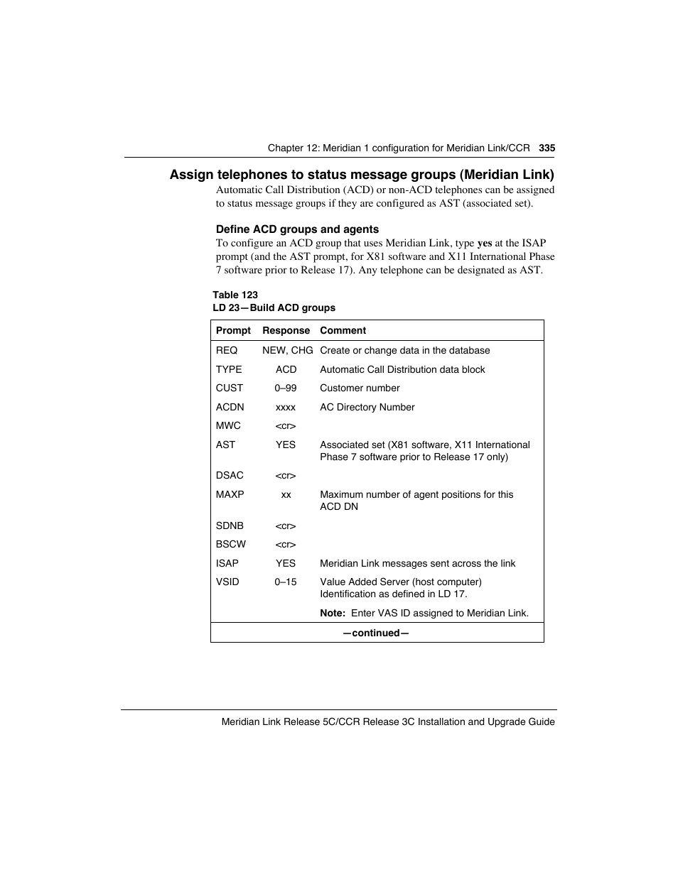 Meridian America Link/Customer Controlled Routing User Manual | Page 353 / 595
