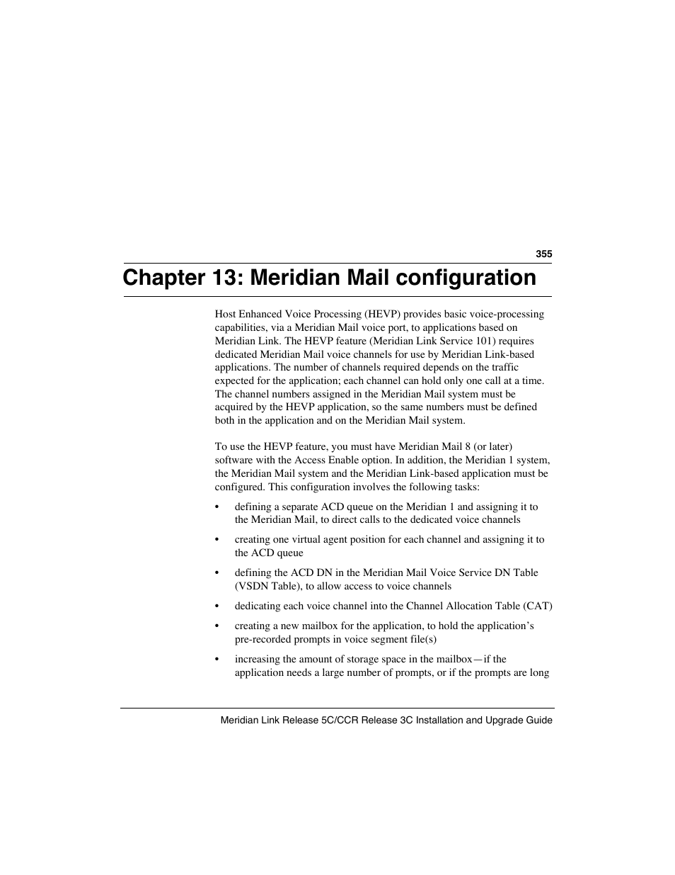Chapter 13: meridian mail configuration | Meridian America Link/Customer Controlled Routing User Manual | Page 373 / 595