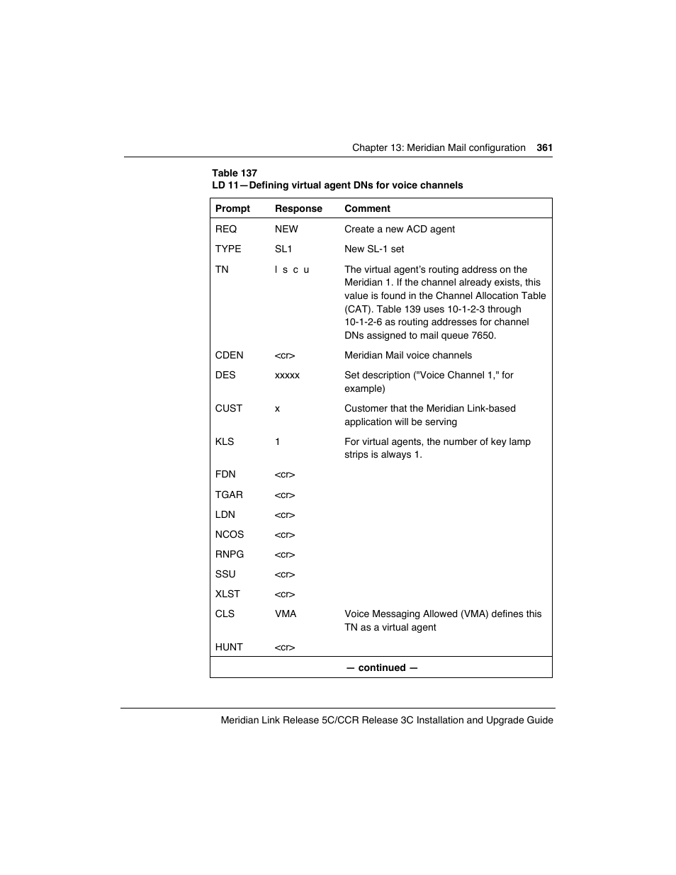Meridian America Link/Customer Controlled Routing User Manual | Page 379 / 595