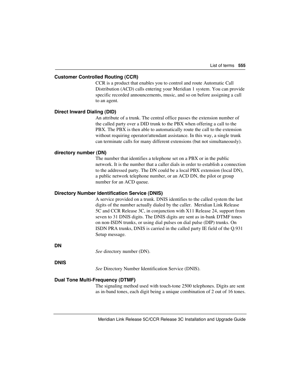 Meridian America Link/Customer Controlled Routing User Manual | Page 573 / 595